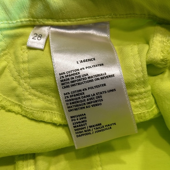 L’Agence Margot Skinny Jean High Rise Daffodil - Picture 10 of 12